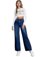 Women’s High-Waist Straight-Fit Denim Jeans – Style and Fashionable Casual Wear