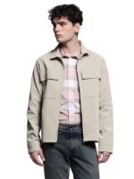 Men's Polyester Standard Length A-Line Coat(Fog)