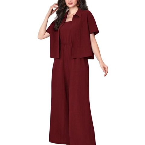 Jumpsuit for Women || Coord Western(Maroon)