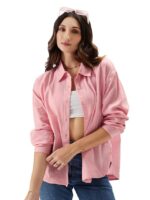 Pink Women and Girls Loose fit Full Sleeve Cotton