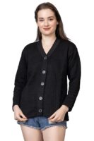Women Sweater for Winter Woolen Acrylic Full Sleeves V Neck Stylish Design Cardigan Girls/Ladies