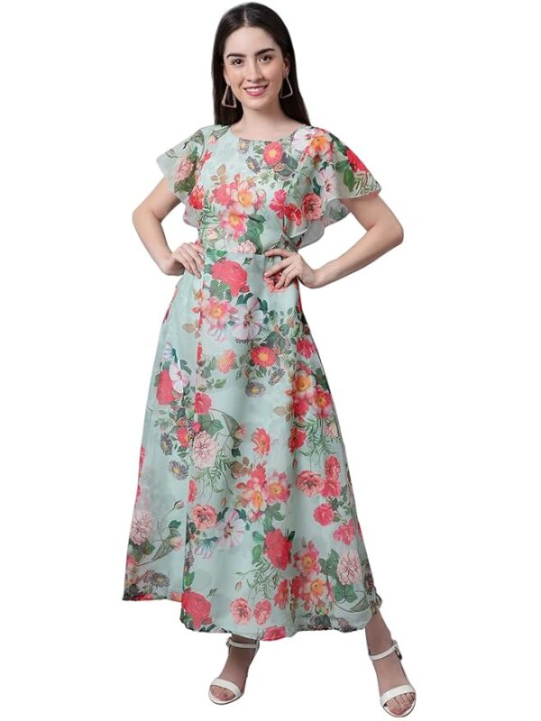 Women Maxi Gown(Light Green)