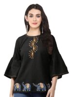 Women's Cotton Patch Work Straight Top for Women
