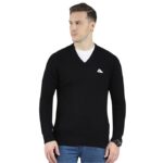 Men Wool Casual Pullover Sweater(Black)