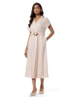 Women's Rayon Classic Maxi Dress(Pink)