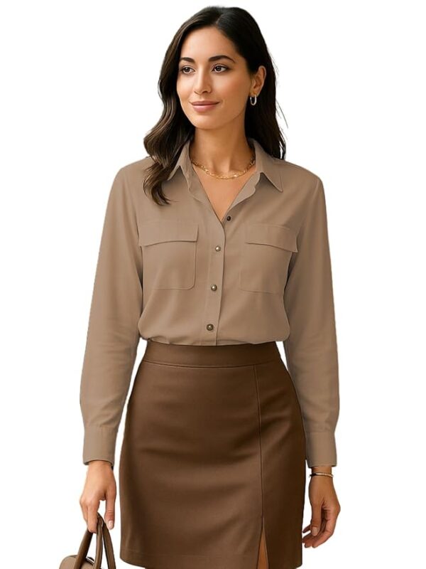 Shirt for Women Stylish | Long Shirt for Women | Oversized Shirt for Women | Women Shirt (Beige)