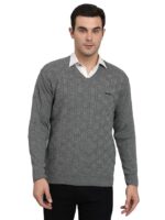 Men's Winterwear Woolen Striped Sweaters(Grey)