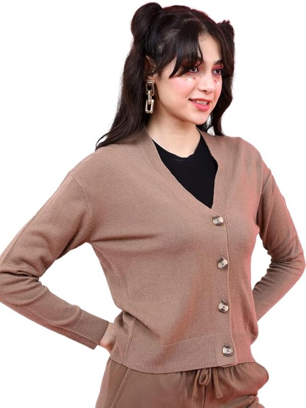 Women V-Neck Long Sleeve Sweater