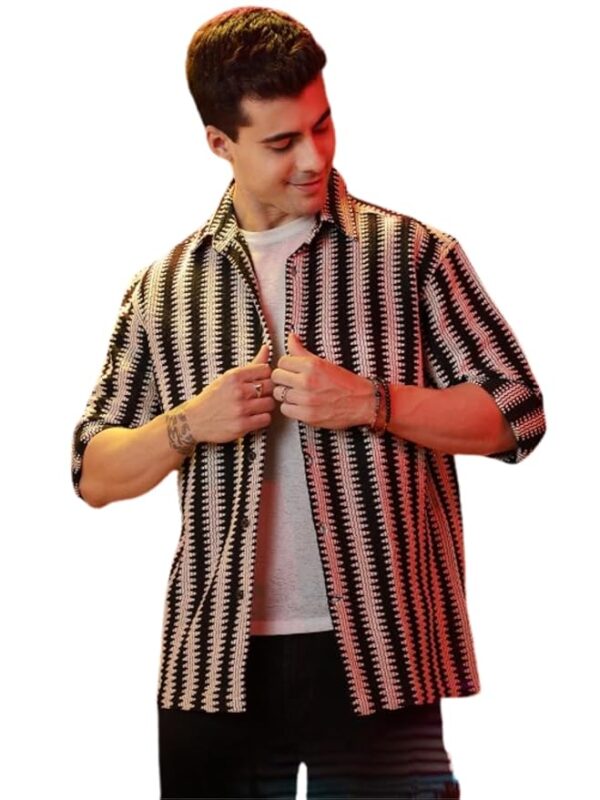 Men's Polycotton Regular Fit | Casual Stylish | Crochet Formal Shirt for Men | Trendy Shirts