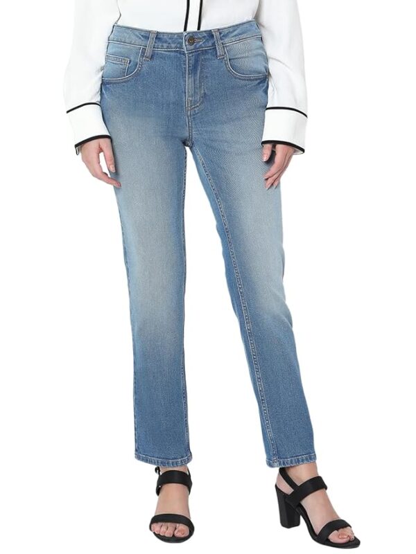 Women's High Waist Straight Fit Jeans