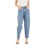 Women's Stretchable Barrel Fit Jeans - High-Rise | Lightweight | Classic 5 Pocket Styling