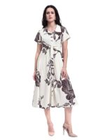 Women’s Maxi Cotton Blend Dress(White)