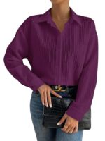 Shirt for Women | Women Shirt | Long Shirt for Women | Shirt Tops for Women | Oversized Shirt for Women(Purple)