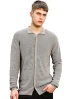 Mens || Solid || Texture || Polo Neck || Full Sleeve || Cotton || Sweater
