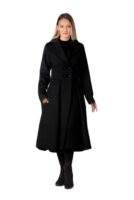 Women Dress, Women's Elegant Long Coat - Double Breasted, Flared Winter Overcoat with Lapel Collar and Pockets for Formal Casual