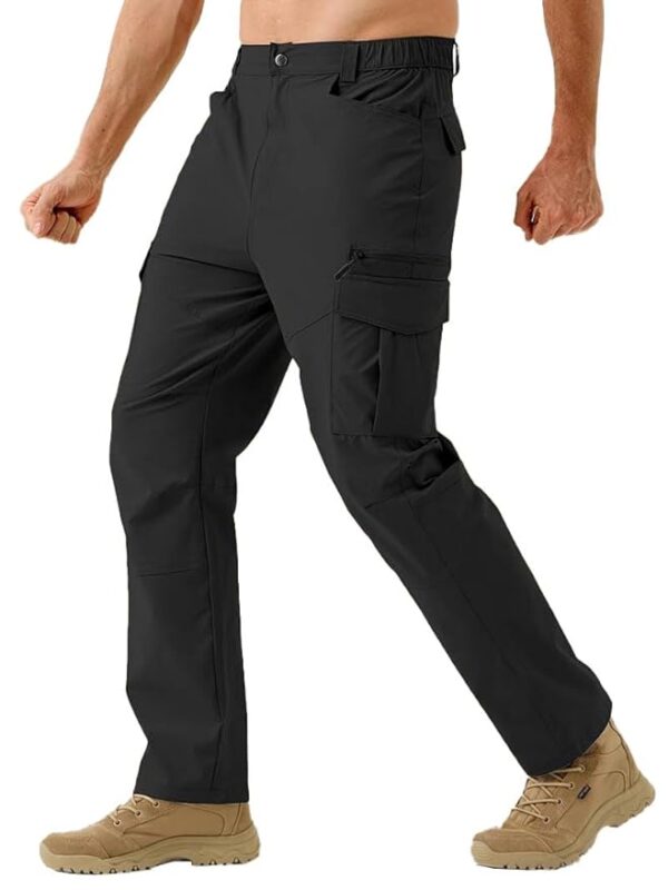 Men's Functional Straight-Fit Cargo Pants (Black)