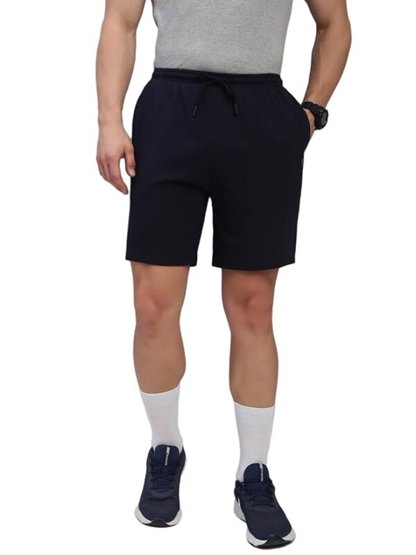 Men's Cotton Regular Fit Solid Shorts with Side Pockets | Shorts for Men | Pack of 1(Navy)