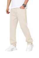 Relaxed Fit Mid Rise Jeans Pant for Men(White)