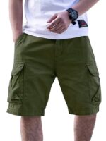 Men's Shorts || Casual Men Shorts Cotton || Half Pant for Man || Cargos Shorts(Olive)