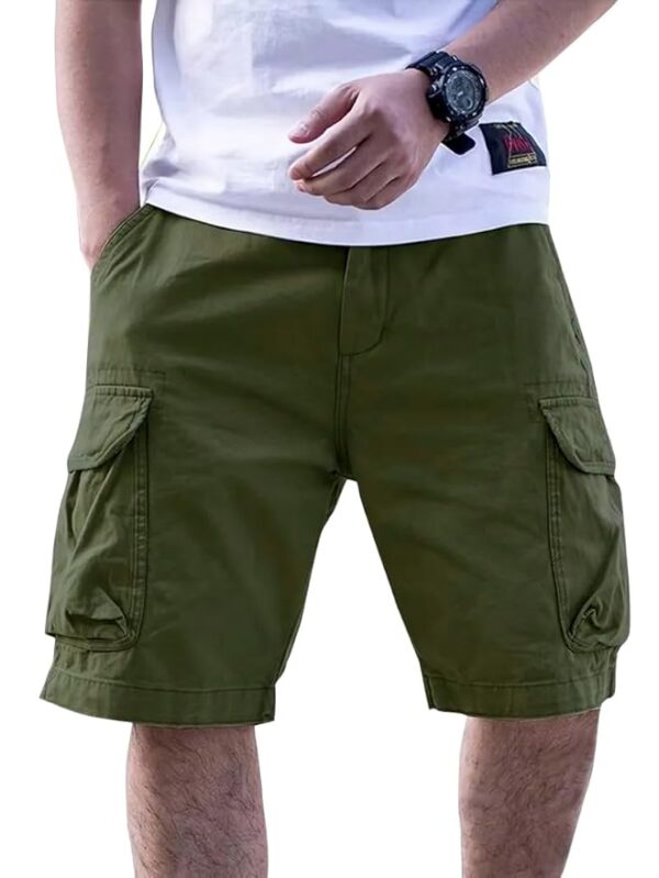 Men's Shorts || Casual Men Shorts Cotton || Half Pant for Man || Cargos Shorts(Olive)
