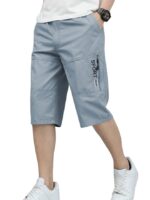 Men's Solid Cotton Shorts | Shorts Pant for Men | Shorts for Men(Silver)