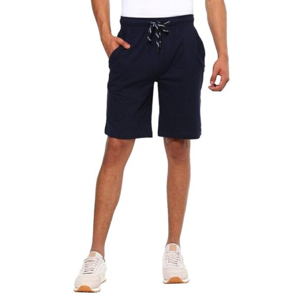 Men Athleisure Smart Tech Knit Shorts - Pack of 1 Easy Stain Release( Navy)