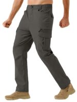 Men's Functional Straight-Fit Cargo Pants (Dark Grey)