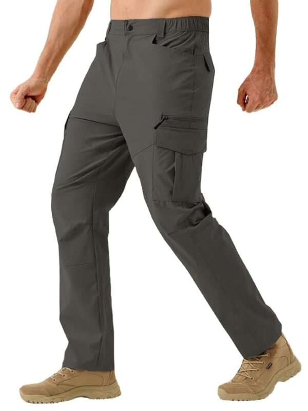 Men's Functional Straight-Fit Cargo Pants (Dark Grey)