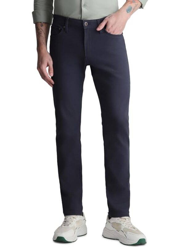 Men's Slim Fit Mid Rise Jeans(Navy)