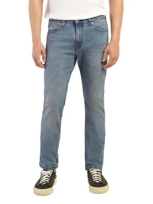 Men's Slim Fit Mid Rise Blue Jeans