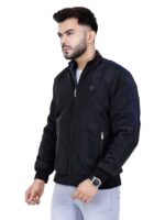 Jacket For Men Casual Zipper Bomber For Winter(Black)