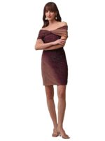 Women’s Bodycon Mini Length Dress(Wine)