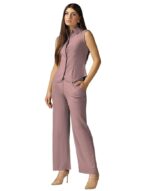 Lycra Co Ord Set for Women, Co ord Set for Women Stylish(Mauve)