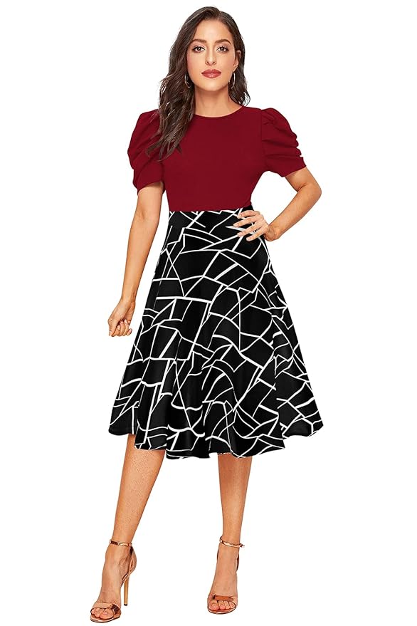 Women's A-LINE Knee Length Dress