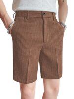 Casual Men Shorts | Rich Regular Fit Solid Short with Side Pockets | Relaxed Fit Half Pants (Brown)