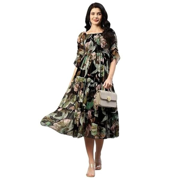 One Piece Dress for Women | Dresses for Women | Dress for Women Stylish | Dress (Black)