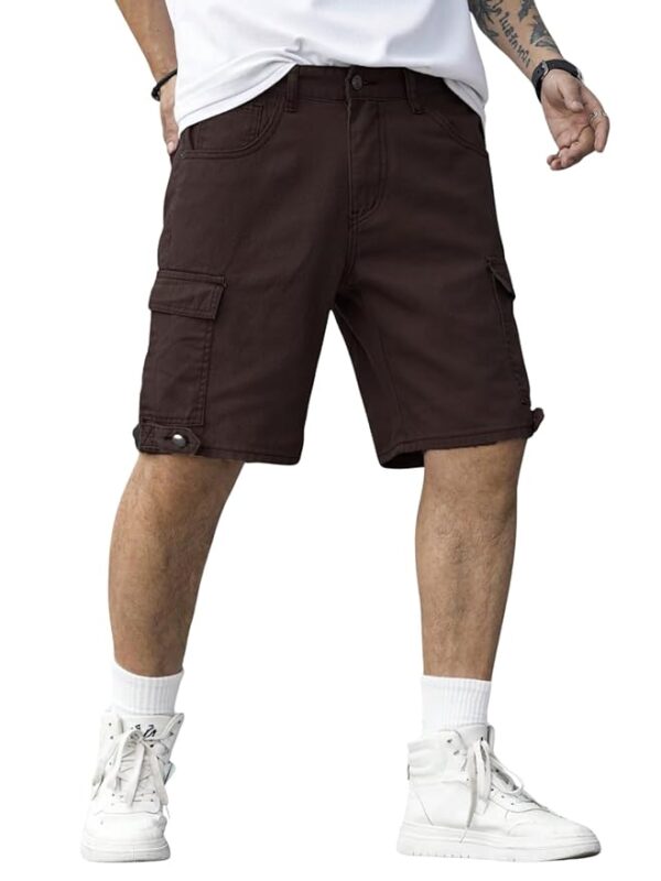 Men Shorts Cotton | Men Shorts Casual | Shorts Pant for Men | Half Pant for Man(Brown)