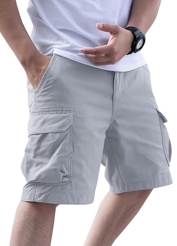 Men's Shorts || Casual Men Shorts Cotton || Half Pant for Man || Cargos Shorts(Grey)