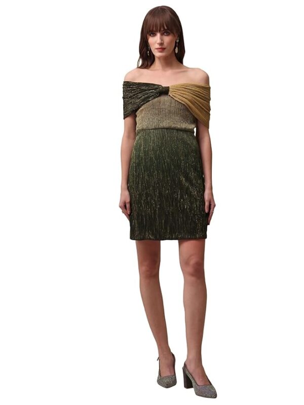 Women’s Bodycon Mini Length Dress(Green)
