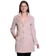 Stylish Winter Overcoat for Women with Button Closure, Warm Wool Blend Trench Coat