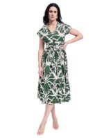 Women’s Maxi Cotton Blend Dress(Green)