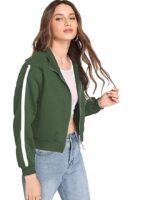 Women's Fleece Collared Neck Sweatshirt( Sage Green)