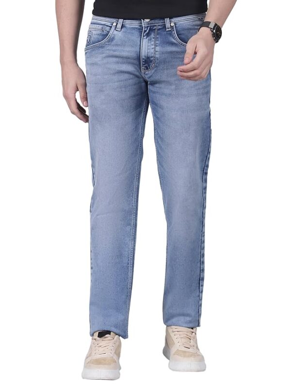 Men's Solid Regular Fit Casual Jeans