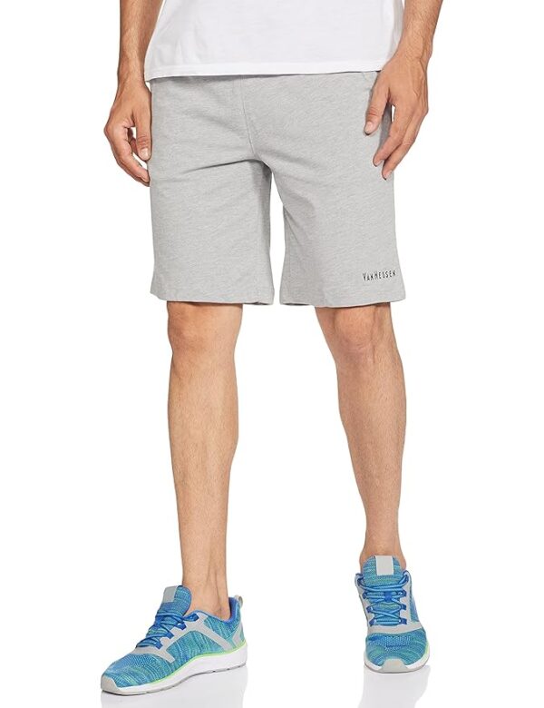 Men Athleisure Smart Tech Knit Shorts - Pack of 1 Easy Stain Release, Anti Stat, Ultra Soft(Grey)