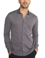 Men Cotton Blend Regular Constant All-Degree Shirt Full Sleeve(Grey)