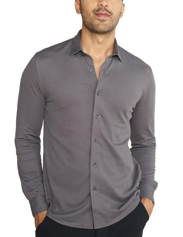 Men Cotton Blend Regular Constant All-Degree Shirt Full Sleeve(Grey)