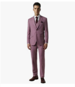 Men's Polyester Blend Three Piece Suit-Dress Set
