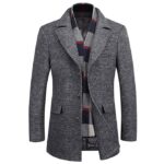 Men Pea Coat Trench Coat