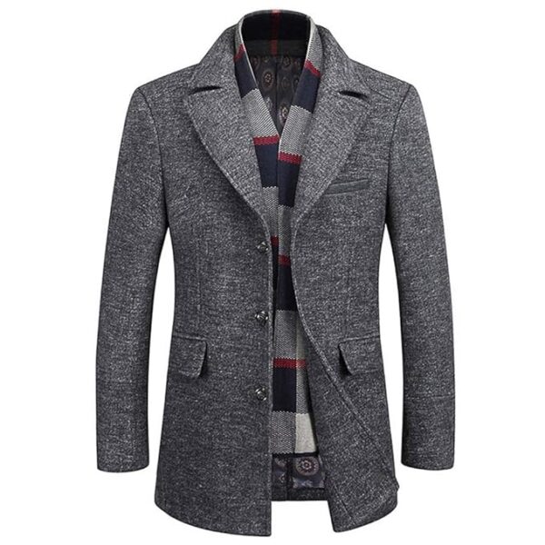 Men Pea Coat Trench Coat