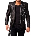 Viper Black Leather Jacket for Men | Full Sleeve | Latest Stylish Jacket | Winter Wear Bomber Jacket for Everyday Wear